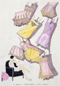 ファッション雑誌アート、痛風、ボーテ、1926年7月のランジェリーのイラスト 作： French School