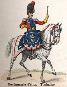帝国軍ナポレオン1世：精鋭憲兵隊-ティンバリエ。Lienhart and Humbert著「Les Uniforms de l