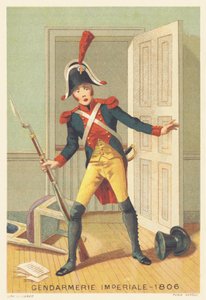 1806年の帝国憲兵隊（1801年にナポレオン1世によって作成され、1815年に解散した憲兵隊） 作： French School