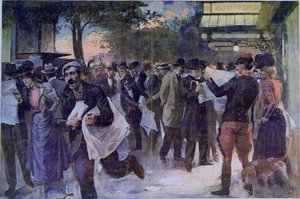 重要なニュース、1900年頃 作： French School