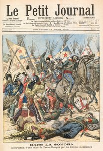 ソノラ。メキシコ軍によるポー・ルージュ族の破壊 作： French School