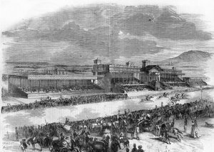 1857年、ブーローニュの森で競馬が始まった。 作： French School
