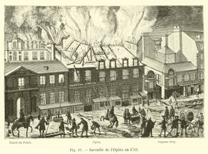 1763年のオペラ座の火 作： French School