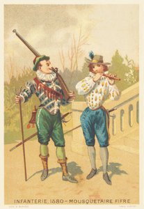 1580年の歩兵、銃士、ファイフ 作： French School