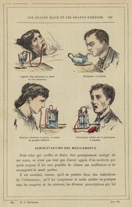 フードチューブによる薬剤の摂取、お茶による燻蒸、吸入ガス化装置によるバルサミコやガスの吸入、反応噴霧器による反応噴霧（カラーリトホ 作： French School