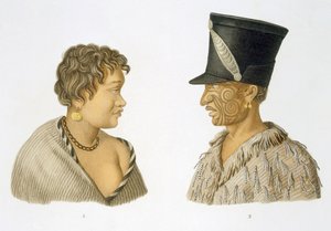 1826年のニュージーランドの住民 作： French School