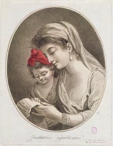 共和国の先生。 c。1789（カラー彫刻）