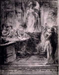 ベネチアンショップのインテリア、1777 作： French School