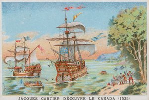 ジャックカルティエがカナダを発見、1535 作： French School