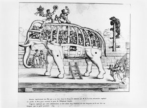 パリの植物園、1819年 作： French School