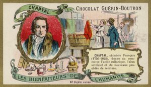 フランスの化学者、ジャン・アントワーヌ・シャパル（Chaptal, chromolitho 作： French School