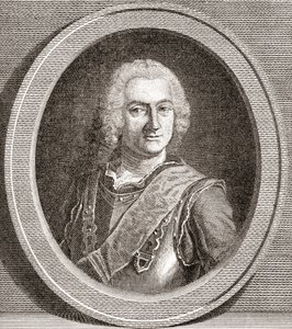 Jean-BaptisteFrançoisDesmarets、16821762。Mailleboisの侯爵。フランスの元帥。 Les Heures Libresから1908年に出版されました。