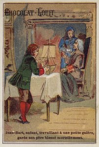 子供の頃、17世紀のフランス海軍の司令官であり民間人であったジャンバート 作： French School