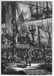 ジャン・バートが「ネプチューン号」のオランダ人船長を殺害 - ジャン・バート（1650-1702）が「ネプチューン号」のオランダ人船長を殺害 - フランソワ・ギゾー作「L