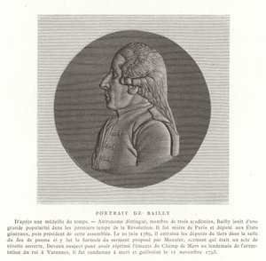 Jean Sylvain Bailly、フランスの天文学者、数学者、革命的政治家 作： French School