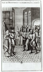 ジャン・ド・ブルターニュ（1293-1345）モンフォール伯と彼の妻はナントで歓迎された 作： French School