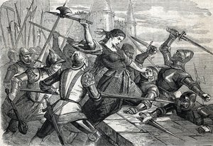 ジャンヌ・レゾンヌとシャルル・テメレール - 1864年 作： French School