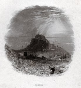ジャージー島。(エッチング、1850年頃) 作： French School