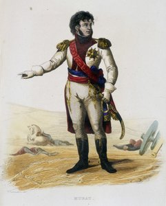 ヨアヒム・ムラット（ジョアッキーノ・ムラット）（1767-1815）、フランスのマレシャル、ナポリの王 - "Plutarque Francais "にて 作： French School