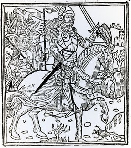 ジャンヌダルク、ラメールデヒストワール、1491年 作： French School