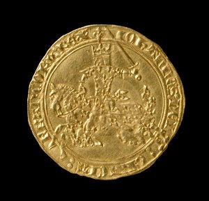 John II The Good（1319-64）King of France、Franc a Cheval、1350-64（obverse）（gold）（reverse for 168068を参照）