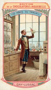 Joseph Louis Gay-Lussac, フランスの化学者・物理学者 (Chromolitho) 作： French School