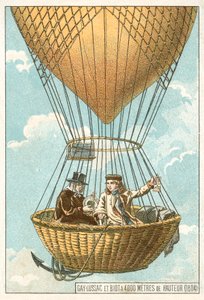 Joseph Louis Gay-LussacとJean-Baptiste Biotが高度4000mの気球に乗っている様子 作： French School