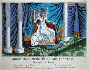 ジョゼフィーヌ（1763-1814）フランスの皇后、イタリアの女王（カラーリトグラフ） 作： French School