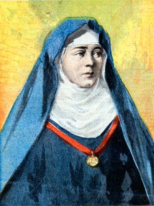Julienne Duguesclin (1377-1404) ベネディクト会の修道女 1894年7月23日の「Le Petite Journal」の挿絵（エングレービング 作： French School