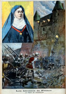 Julienne Duguesclin (1377-1404) ベネディクト会の修道女 1894年7月23日の「Le Petite Journal」の挿絵（エングレービング 作： French School