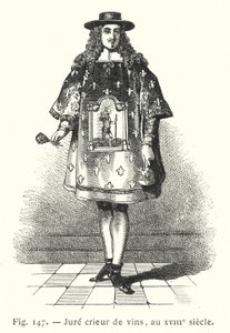 ジュレのワイン・クリヤー 18世紀（エングレービング 作： French School