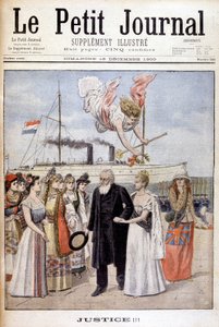 正義だ1900年12月16日付「Le Petit Journal」紙に掲載されたクルーガー大統領のヴィルヘルミネ女王に対するオランダ国民の訴え。 作： French School