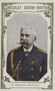カズナコフ、ロシア海軍大将（カラー写真） 作： French School