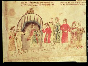 アーサー王とその宮廷、ローマ時代のメリアドゥス 作： French School