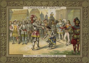 1515年のマリニャーノの戦いの後、シュヴァリエドベヤードに騎士されたフランスのチャールズ1世 作： French School