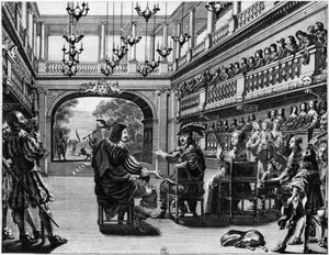 ルイ13世（1601-43）とオーストリアのアン女王（1601-66）、1641年、パリのパレ枢機卿のミラメの製作 作： French School