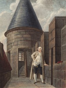 フランス国王ルイ16世、パリのテンプル塔の屋上にて