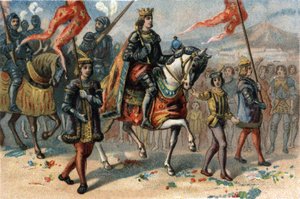 フランス王シャルル8世（1470-1498）が2月22日にイタリア・ナポリに入国 作： French School