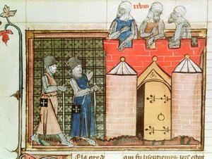 エルサレムの前にテンプル騎士団、ルロマンデゴデフロワデブイヨンから 作： French School