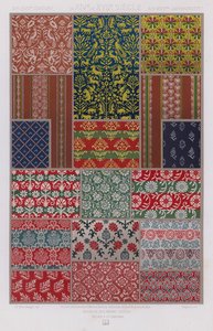 The Ornament Of Fabrics: XIV-XVIIth Century, XIV-XVIIth Jahrhundert (color litho) 作： French School