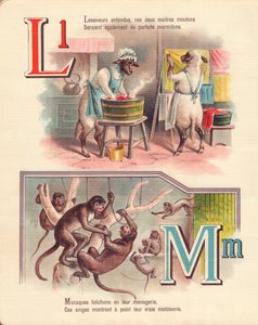 LM：子羊、洗濯物、サル、メナジェリー 作： French School