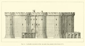 ラバスティーユ、市側、デュセルソー作の板の複製、1575 作： French School
