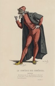 La Comedie Des Comedies, Pantalon (カラー・エングレービング) 作： French School