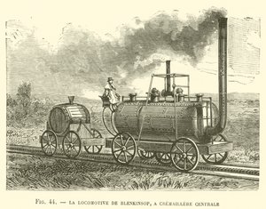 La Locomotive de Blenkinsop, a Cremaillere Centrale (エングレーヴィング) 作： French School