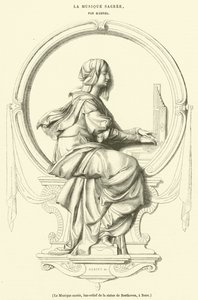 La Musique sacree, bas-relief de la statue of Beethoven, a Bonn (e.g. engraving) 作： French School