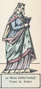 ロバートの妻、コンスタンス王妃（彩色画 作： French School