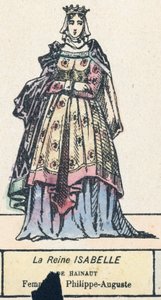 フィリップ・アウグストの妻、ハイノー家のイザベラ女王（彩色済み彫刻 作： French School