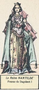 ダゴベルト1世の妻、ナンティルデ王妃（彩色済み彫刻 作： French School