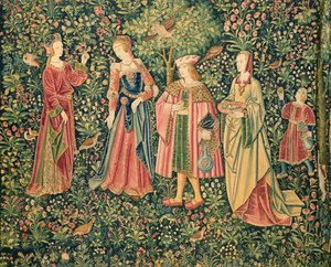 La Vie Seigneuriale：The Promenade、Loire Workshop、c.1500 作： French School