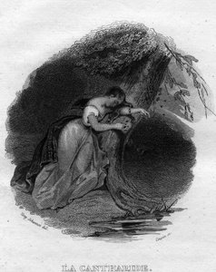 La cantharid Chanson de Beranger in "Oeuvres completes" (1834) by Pierre Jean de Beranger (1780-1857) フランスの詩人、作詞家。 作： French School